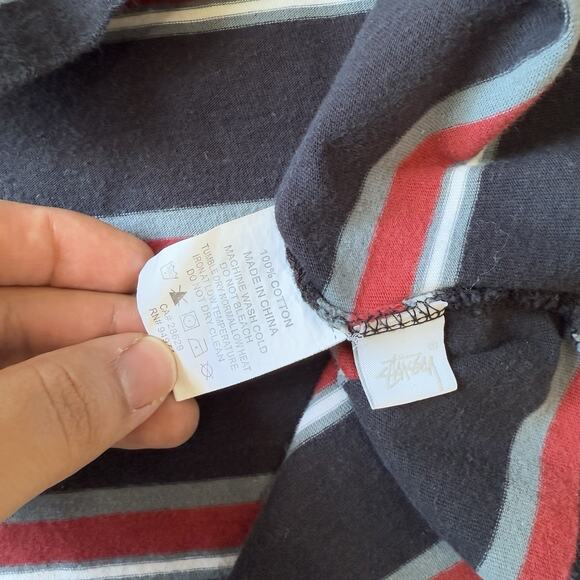 Stussy Harbour Stripe Shirt Medium Multicolor Classic Streetwear Los Angeles - Picture 5 of 8